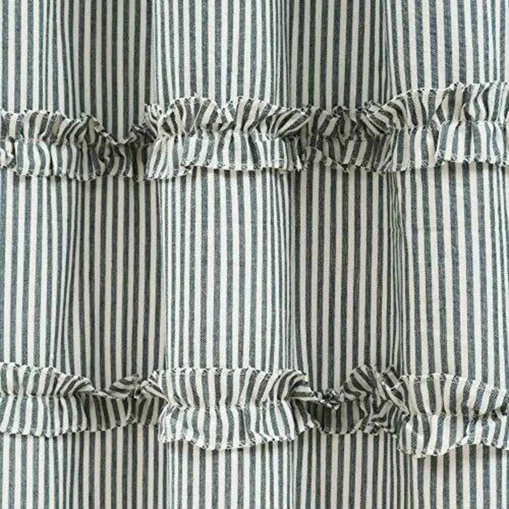 Lush Decor Vintage Stripe Yarn Dyed Cotton Window Curtain Panel Pair 80